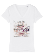 HotRod  Tricou mânecă scurtă guler V Damă Evoker
