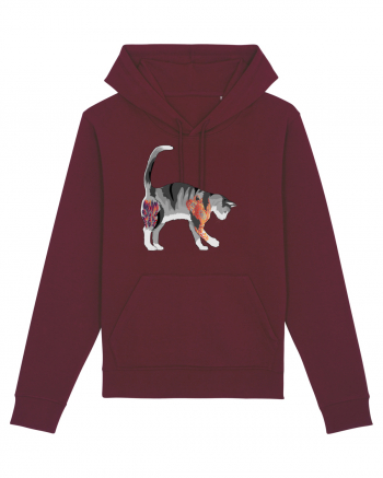 Tattooed Cat 2 Burgundy