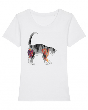 Tattooed Cat 2 White