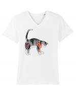 Tattooed Cat 2 Tricou mânecă scurtă guler V Bărbat Presenter