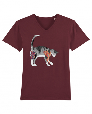 Tattooed Cat 2 Burgundy