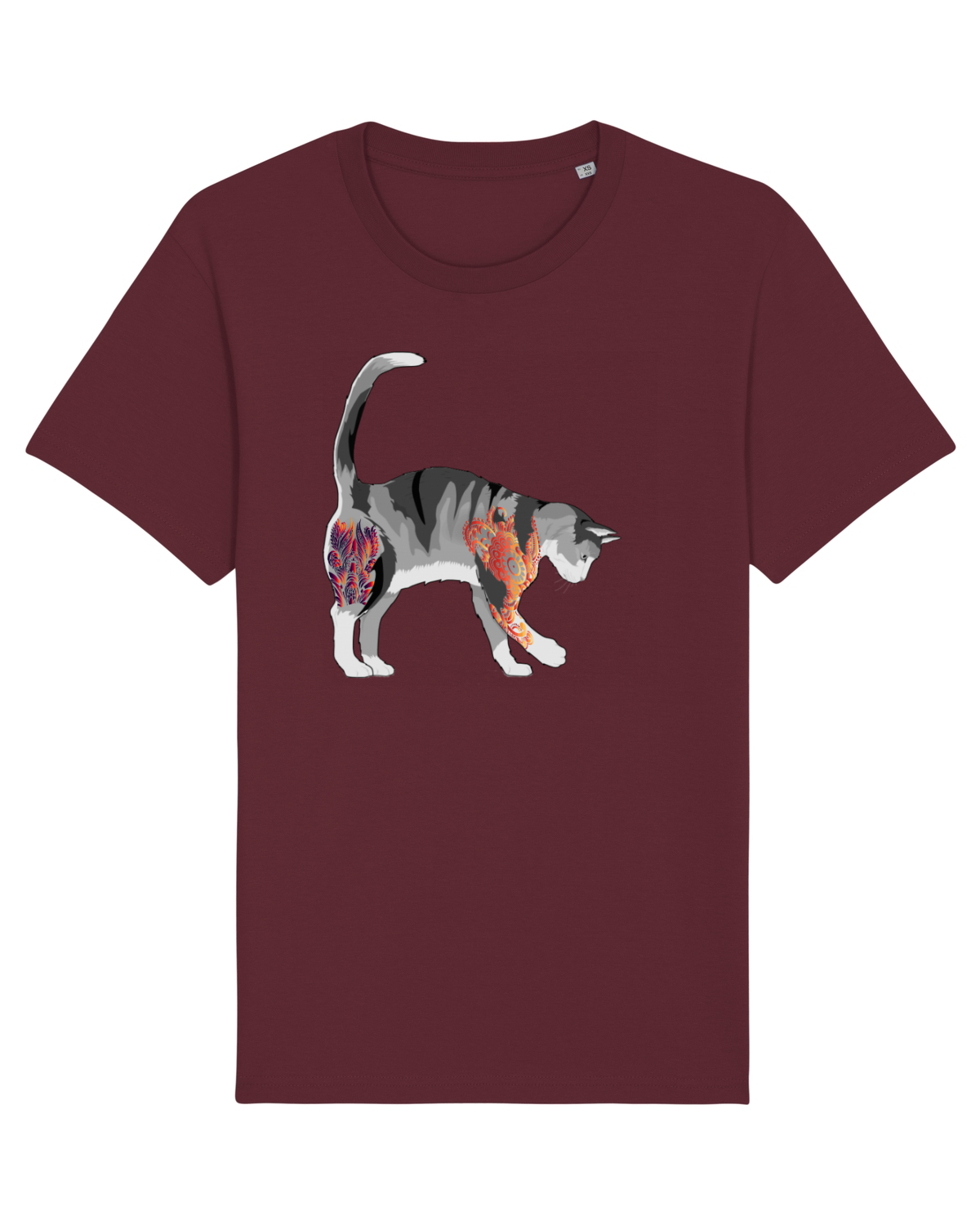 Tricou mânecă scurtă Unisex Rocker Burgundy