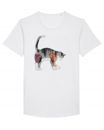 Tattooed Cat 2 Tricou mânecă scurtă guler larg Bărbat Skater