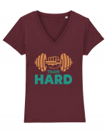 Train HARD Tricou mânecă scurtă guler V Damă Evoker