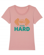 Train HARD Tricou mânecă scurtă guler larg fitted Damă Expresser