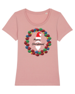 Merry Christmas! Tricou mânecă scurtă guler larg fitted Damă Expresser