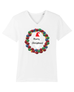 Merry Christmas! Tricou mânecă scurtă guler V Bărbat Presenter