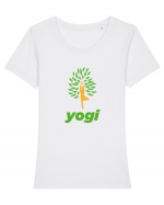 yogi Tricou mânecă scurtă guler larg fitted Damă Expresser