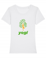 yogi Tricou mânecă scurtă guler larg fitted Damă Expresser