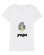 yoga Tricou mânecă scurtă guler V Damă Evoker