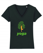 yoga Tricou mânecă scurtă guler V Damă Evoker