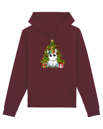 Christmas Unicorn Burgundy