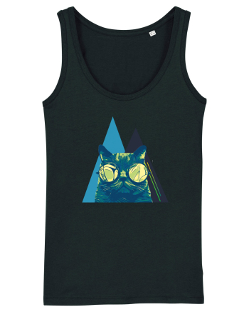 Cool Cat with glasses Black