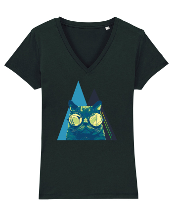 Cool Cat with glasses Black