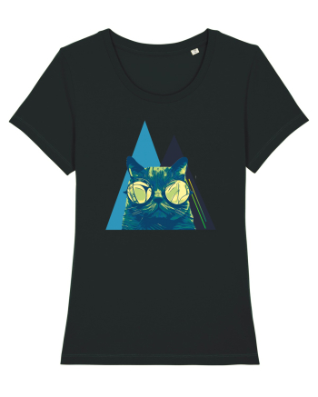 Cool Cat with glasses Black