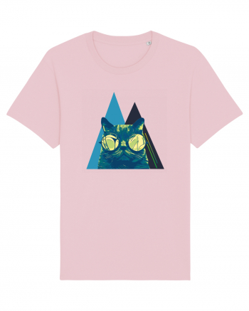 Cool Cat with glasses Cotton Pink