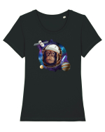 Chimp Astronaut Tricou mânecă scurtă guler larg fitted Damă Expresser