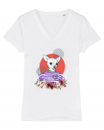 COOL Chihuahua Tricou mânecă scurtă guler V Damă Evoker