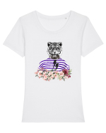 COOL Tiger Tricou mânecă scurtă guler larg fitted Damă Expresser