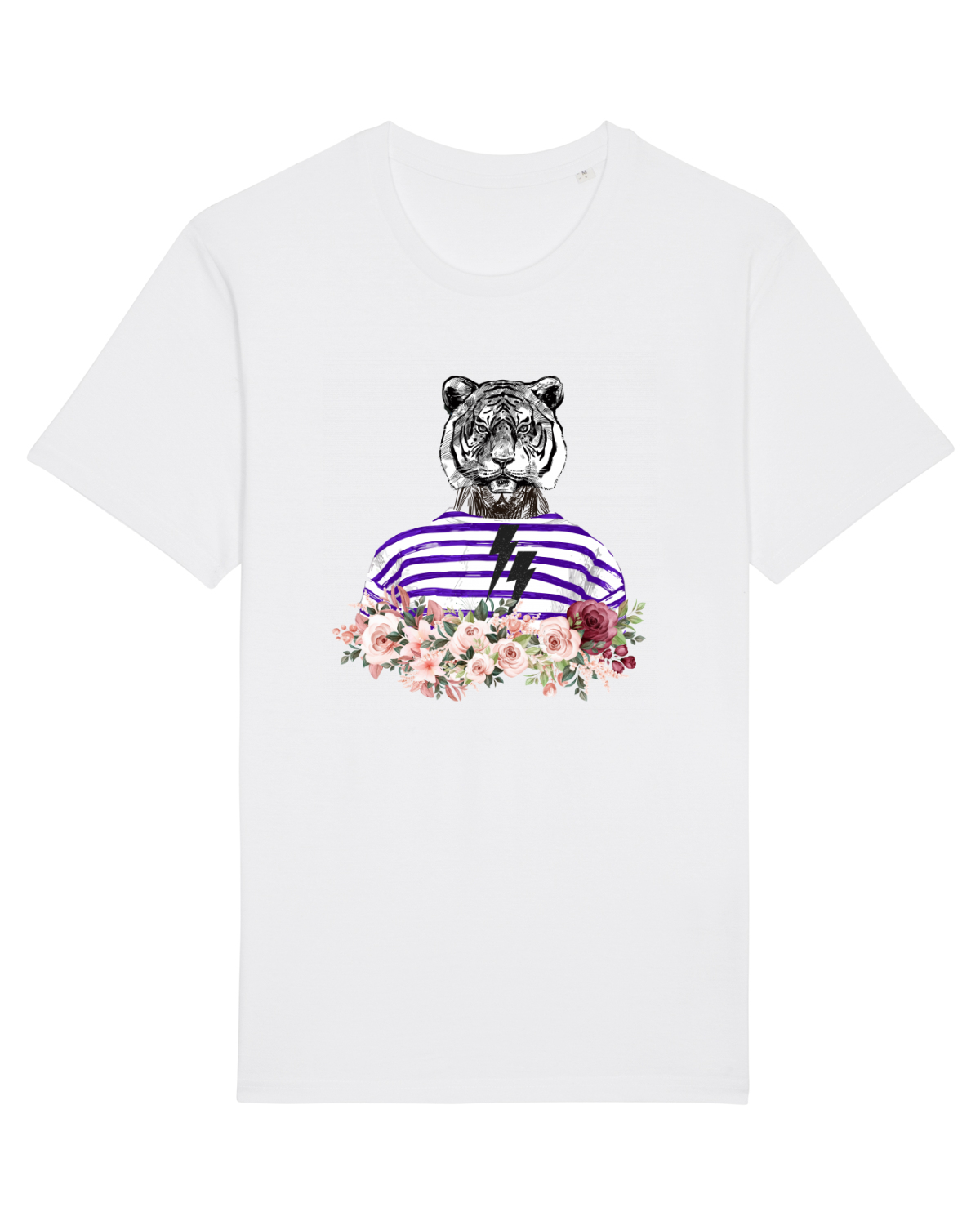 Tricou mânecă scurtă Unisex Rocker White