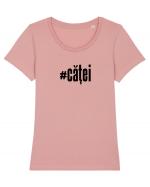 #căței Tricou mânecă scurtă guler larg fitted Damă Expresser