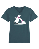 Urși polari Tricou mânecă scurtă guler V Bărbat Presenter