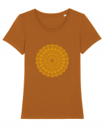 mandala #1 Tricou mânecă scurtă guler larg fitted Damă Expresser