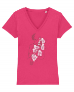 Nymph - Woman Silhouette 1 Tricou mânecă scurtă guler V Damă Evoker