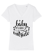 E frig afară Tricou mânecă scurtă guler V Damă Evoker