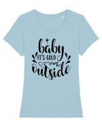 E frig afară Tricou mânecă scurtă guler larg fitted Damă Expresser