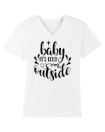 E frig afară Tricou mânecă scurtă guler V Bărbat Presenter