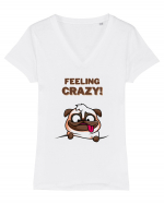 Feeling Crazy Tricou mânecă scurtă guler V Damă Evoker