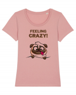 Feeling Crazy Tricou mânecă scurtă guler larg fitted Damă Expresser