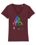 RGB Chameleon Tricou mânecă scurtă guler V Damă Evoker