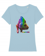 RGB Chameleon Tricou mânecă scurtă guler larg fitted Damă Expresser