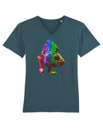 RGB Chameleon Tricou mânecă scurtă guler V Bărbat Presenter