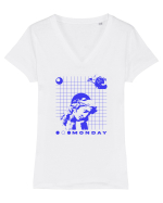 Monday Tricou mânecă scurtă guler V Damă Evoker