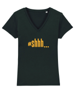 #shhh... Tricou mânecă scurtă guler V Damă Evoker