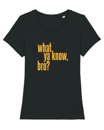 what ya know, bro? Black