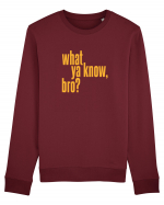 what ya know, bro? Bluză mânecă lungă Unisex Rise