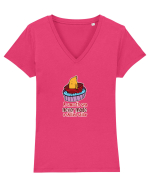 A smooth sea never made a skilled sailor Tricou mânecă scurtă guler V Damă Evoker