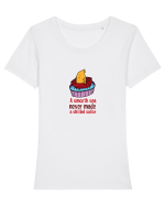 A smooth sea never made a skilled sailor Tricou mânecă scurtă guler larg fitted Damă Expresser