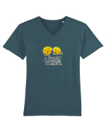 If you want to be a lion, you must train with lions. Tricou mânecă scurtă guler V Bărbat Presenter
