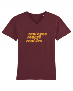 real eyes realize real lies Tricou mânecă scurtă guler V Bărbat Presenter