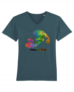 RGB Chameleon 2  Tricou mânecă scurtă guler V Bărbat Presenter