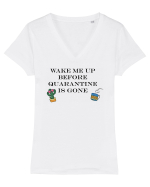 Quarantine Tricou mânecă scurtă guler V Damă Evoker