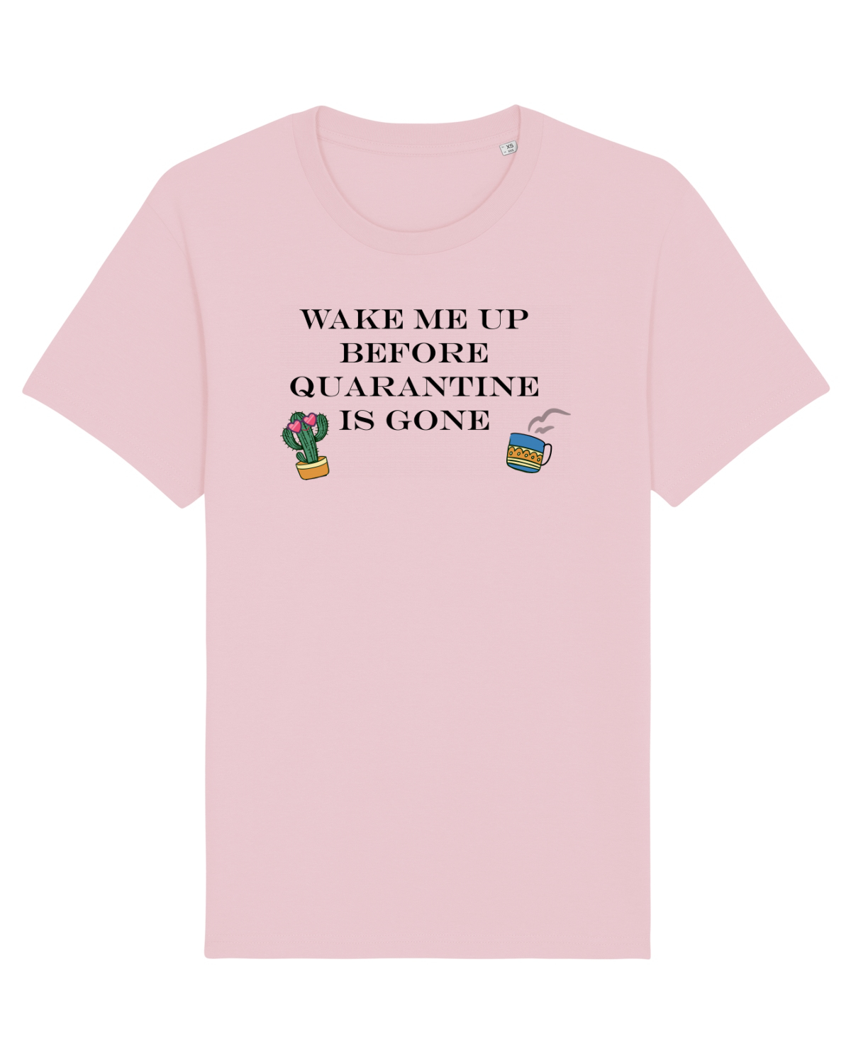 Tricou mânecă scurtă Unisex Rocker Cotton Pink