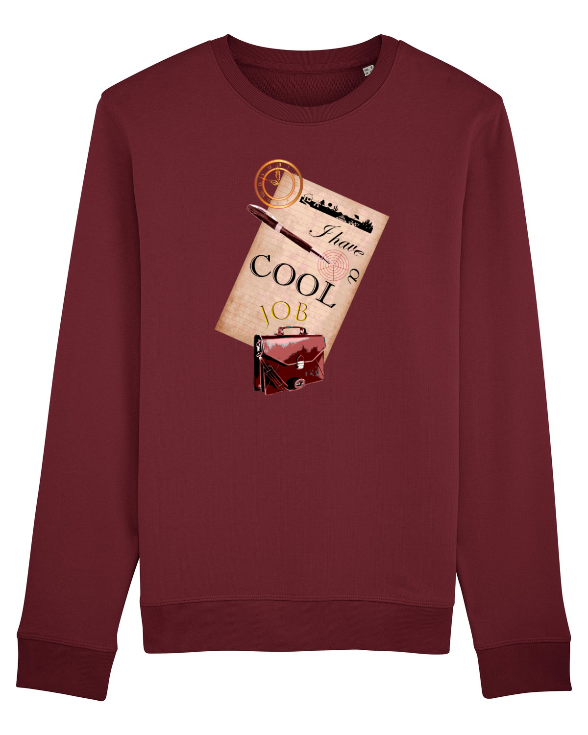 Bluză mânecă lungă Unisex Rise Burgundy