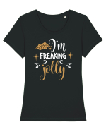 Bucuros Tricou mânecă scurtă guler larg fitted Damă Expresser
