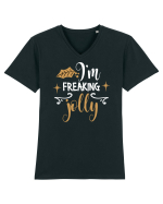 Bucuros Tricou mânecă scurtă guler V Bărbat Presenter